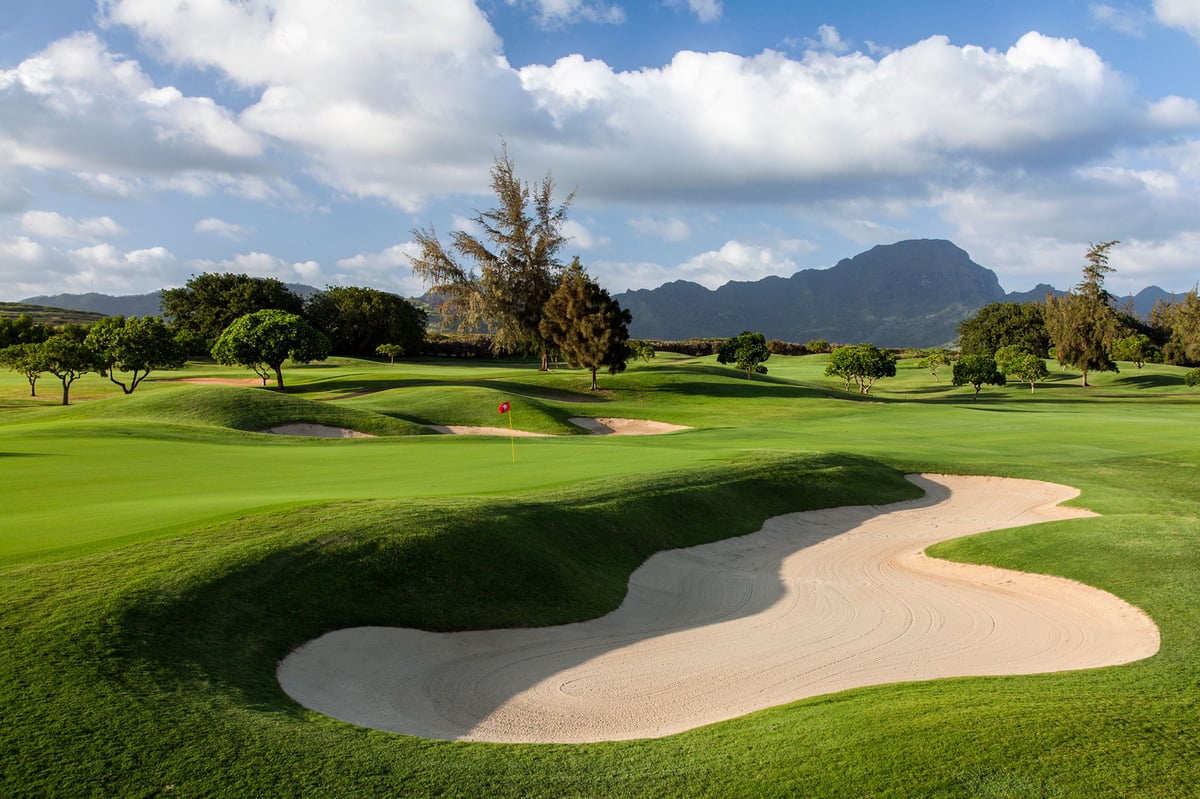 Oceanfront golf course on Kauai