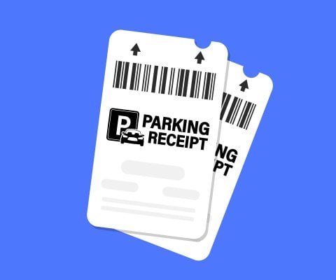 Hawaii parking receipts and fee tickets arranged as a visitor parking cost graphic.