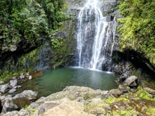 Wailua Falls beside the Hana Highway