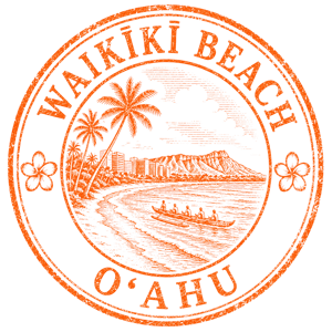 Waikiki Beach passport stamp