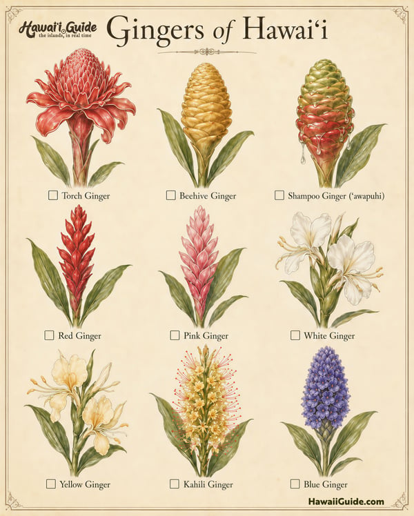 Gingers of Hawaiʻi Illustrated Field Guide