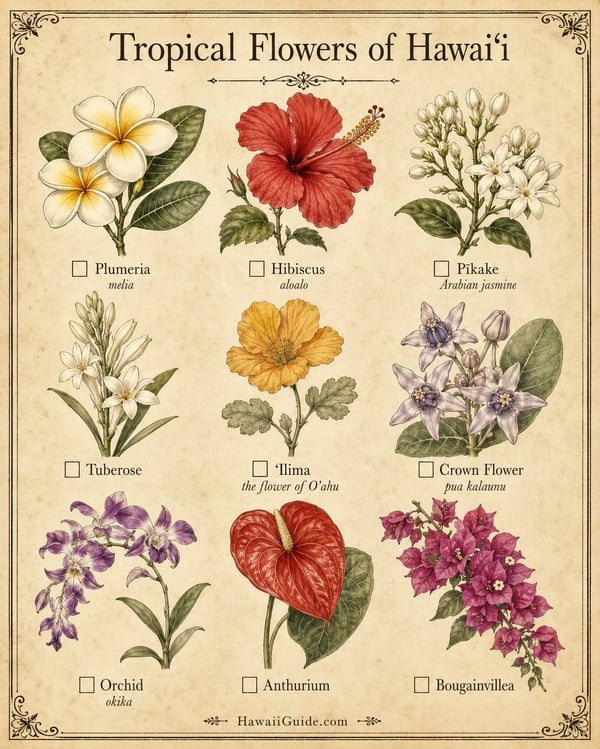 Tropical Flowers of Hawaiʻi Illustrated Field Guide