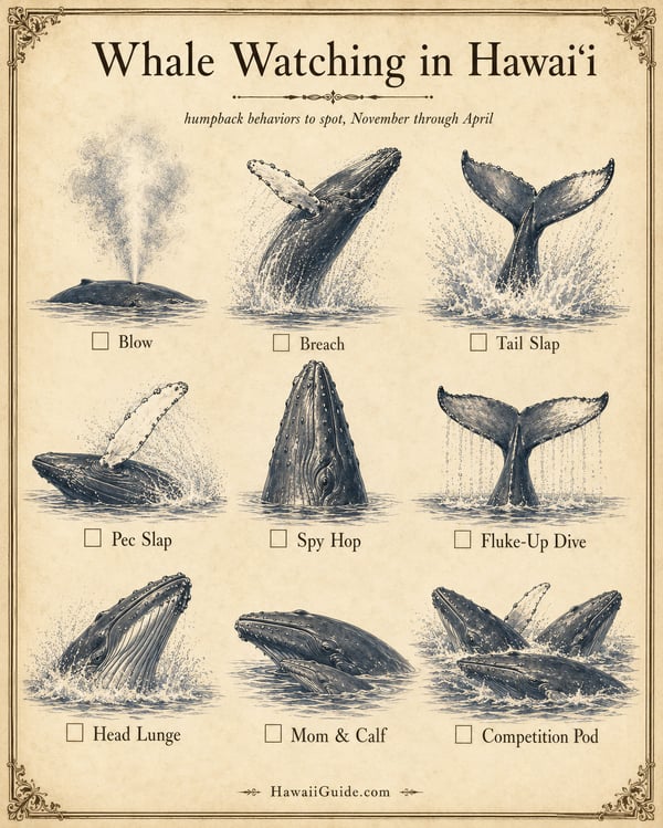 Whale Watching in Hawaiʻi Illustrated Field Guide