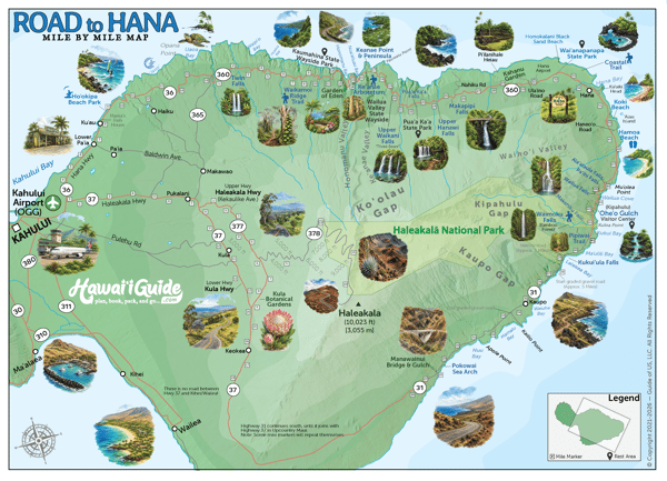 Illustrated Road to Hana Map