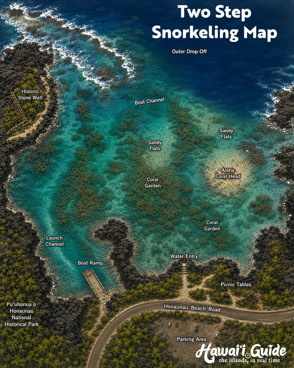 Two Step Snorkel Map