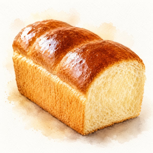 Watercolor illustration of Hawaiian sweet bread rolls