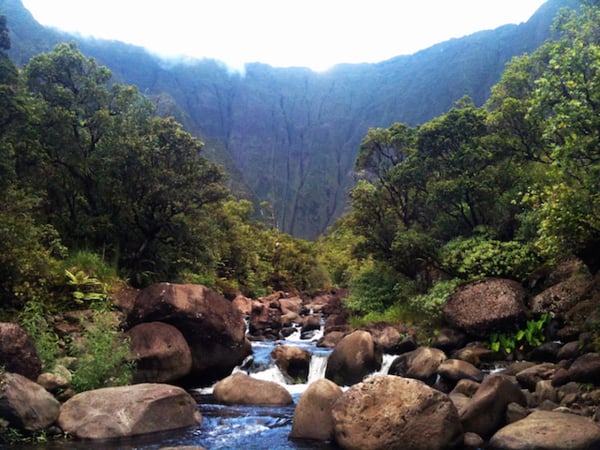 Boulders along the Wailua River, Kauai