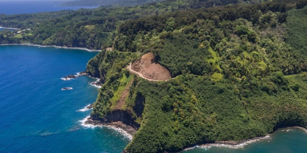The Hāna Highway winding along Maui's lush north coast