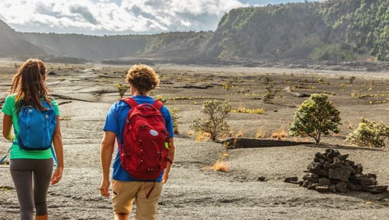 Volcanic landscape in Hawaii Volcanoes National Park