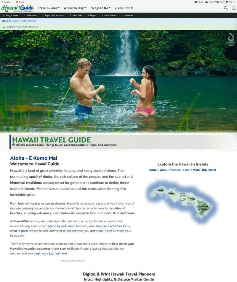 2022 - 2023 HawaiiGuide Website