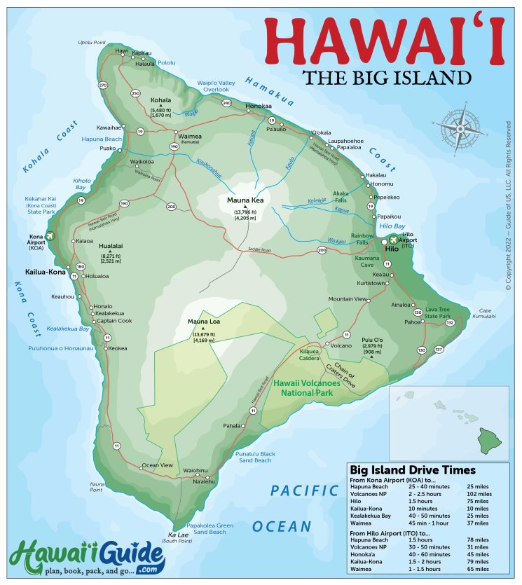 Big Island Road Map
