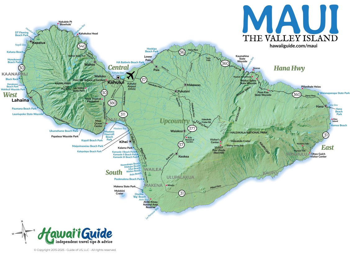HawaiiGuide: Maui Map