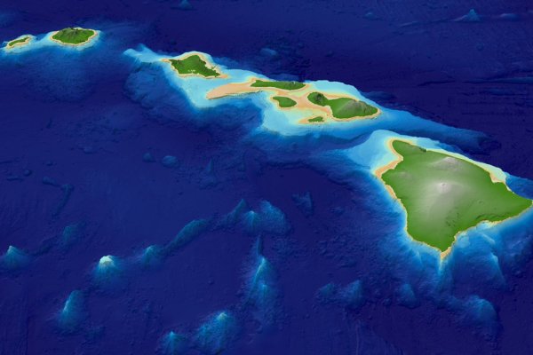 Hawaii 3D Map Images Tile Image