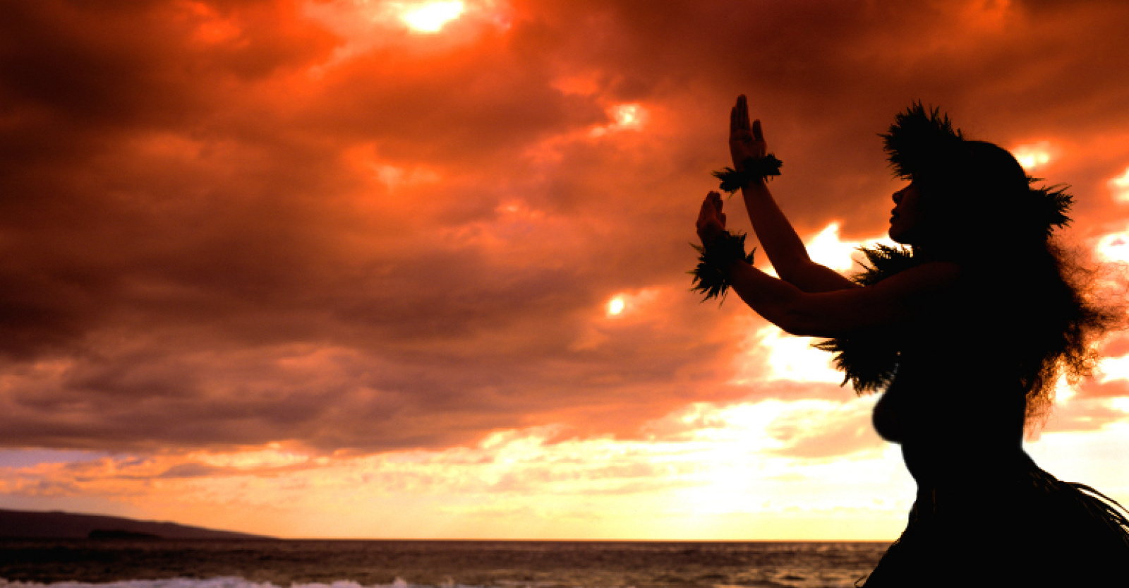 Hula dancer performing in traditional attire in Hawaii