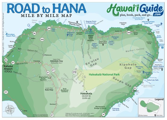 East Maui Map for One-Day Trips Image