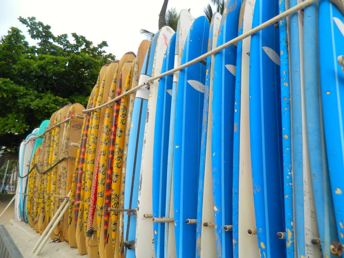 Waikiki Beach is the perfect place to catch a wave. 