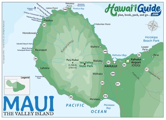 West Maui Map Image