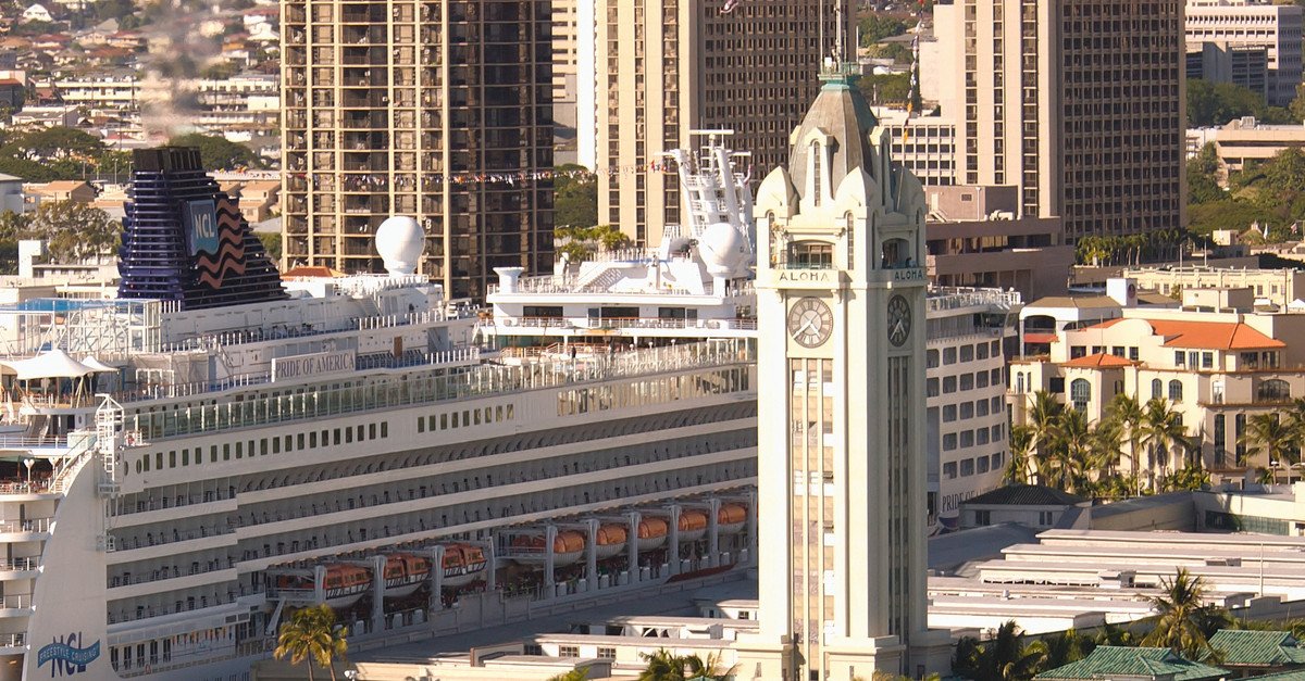 The Aloha Tower welcomes you to Honolulu's Waterfront district