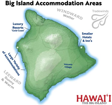 Big Island Accommodations by Region