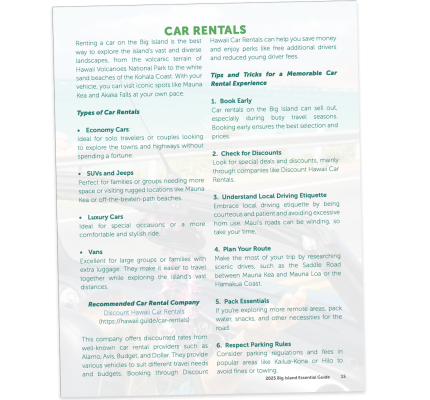 Big Island Rental Car Tips & Recommendations Image
