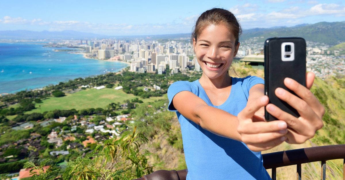 Take a selfie when you climb to the top of Diamond Head Crater
