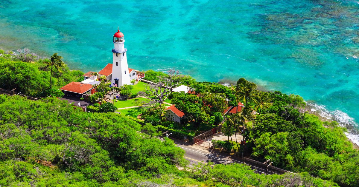 Ariel view of Diamond Head Lighthouse