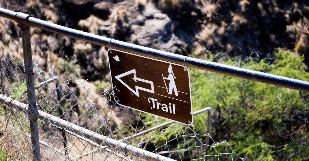 Follow the trail to the summit of Diamond Head Crater