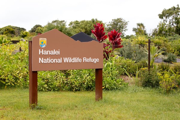 Hanalei National Wildlife Refuge Entrance Sign