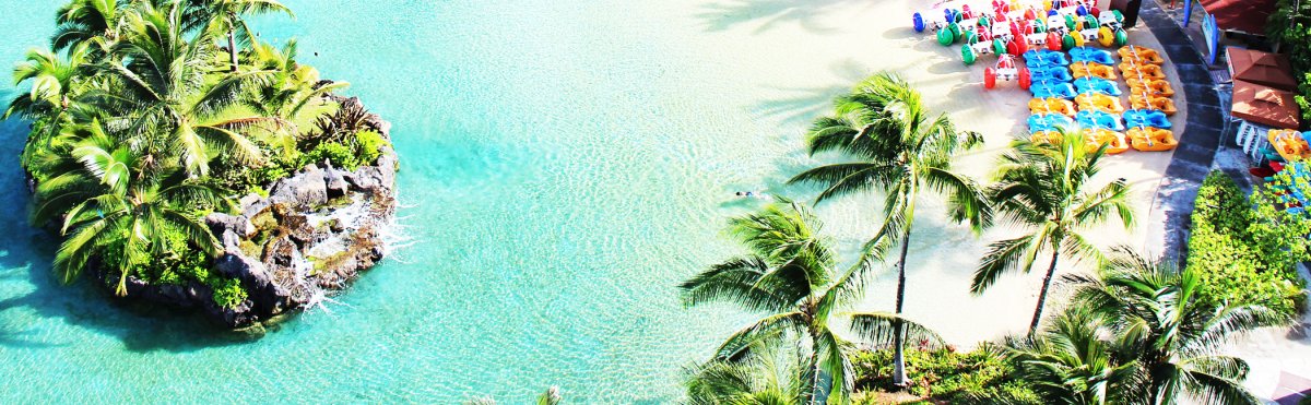 Sunny Hawaii beach scene perfect for summer travel