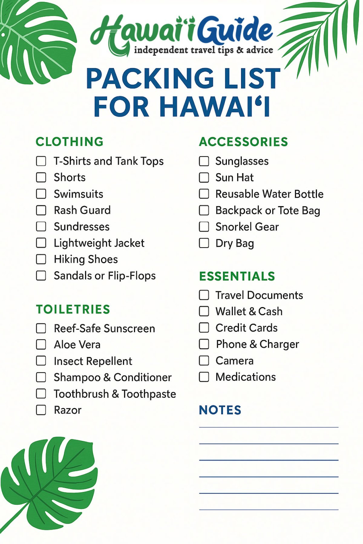 Download Printable Packing List