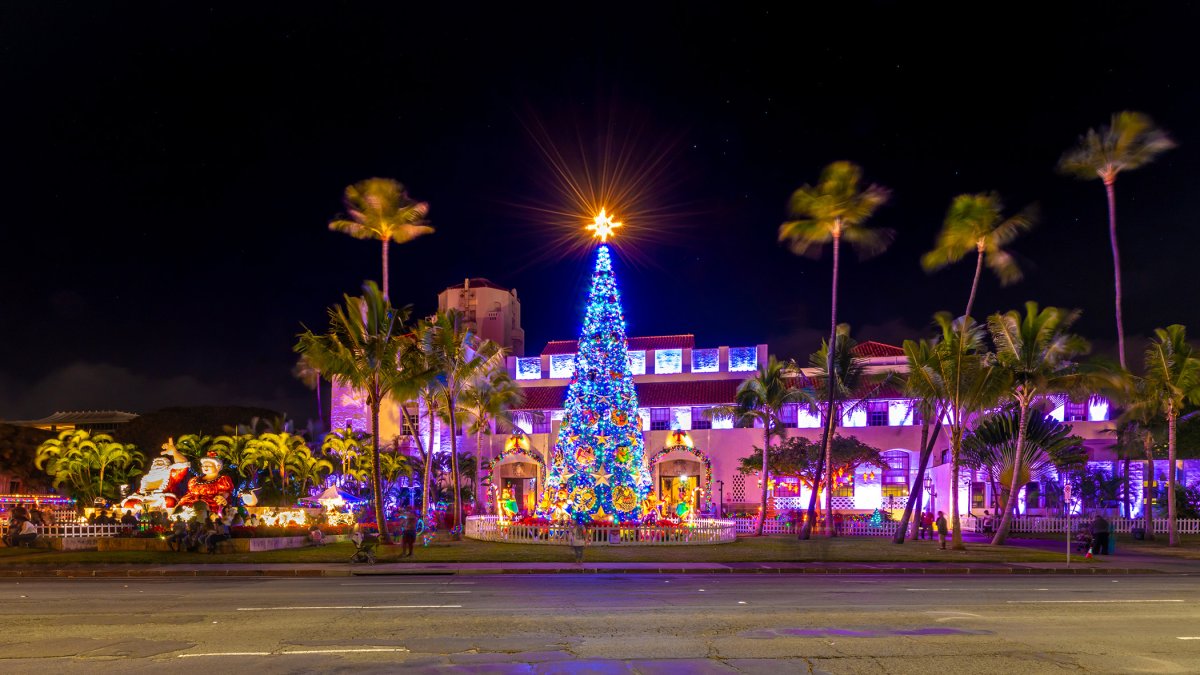 Honolulu City Lights is a month long Christmas lights and decorations display at Honolulu Hale.