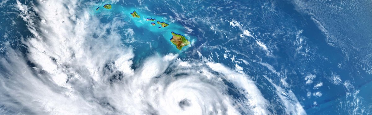 Storm clouds gathering over Hawaiian coast Tile Image