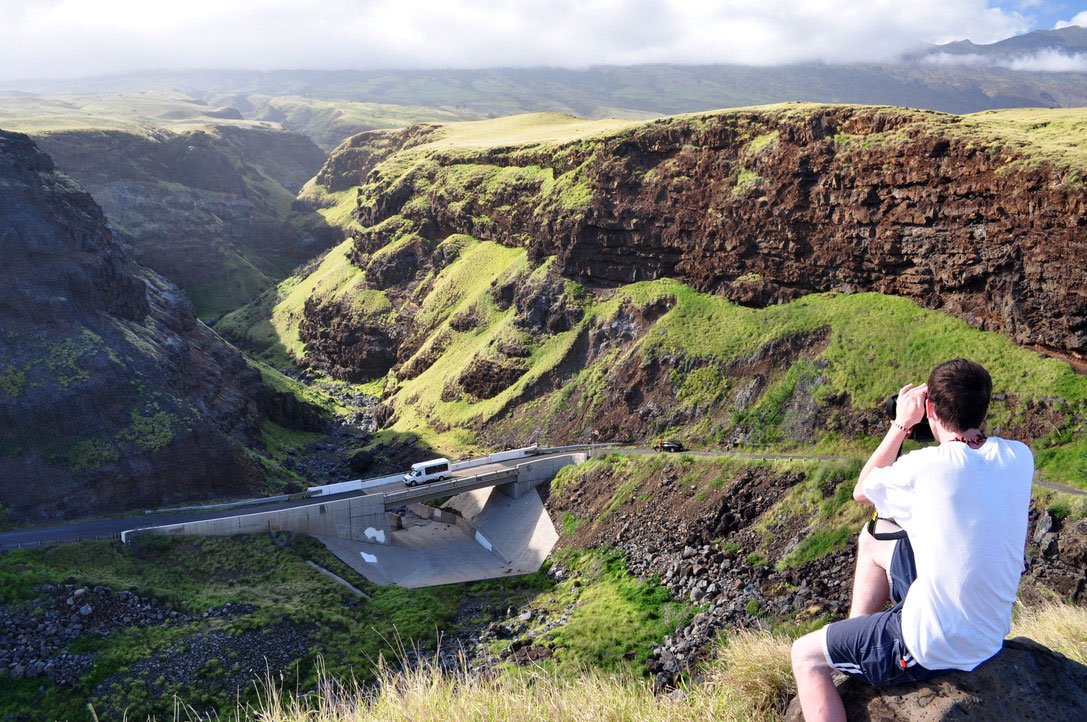 Photographing the Gulch Beyond Hana