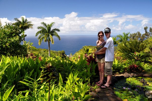 John and Victoria Derrick on Maui - Garden of Eden