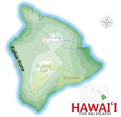 Kailua-Kona Overview Map