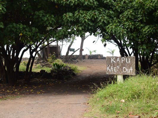 Kapu Sign in Hawaii