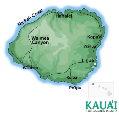 Kauai Travel Guide Map