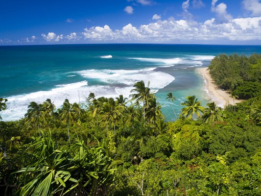 Kee Beach view from Kalalau Trail