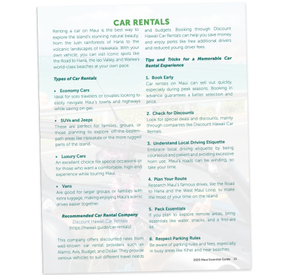Maui Rental Car Tips & Recommendations Image