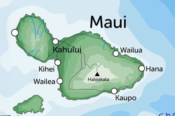 Maps of Maui Hawaii Tile Image