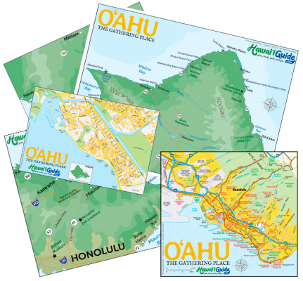 Oahu Road & Beach Maps + more Image