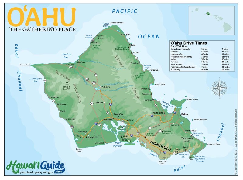 Oahu Road Map
