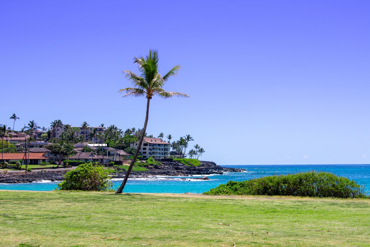 Poipu Beach on Kauai's south shore near Koloa, site of Koloa Plantation Days festival