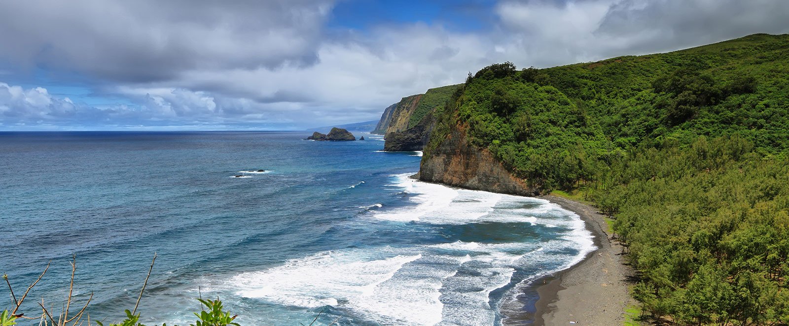 One of the stops on The Volcano Van's Big Volcano Adventure - Pololu Valley