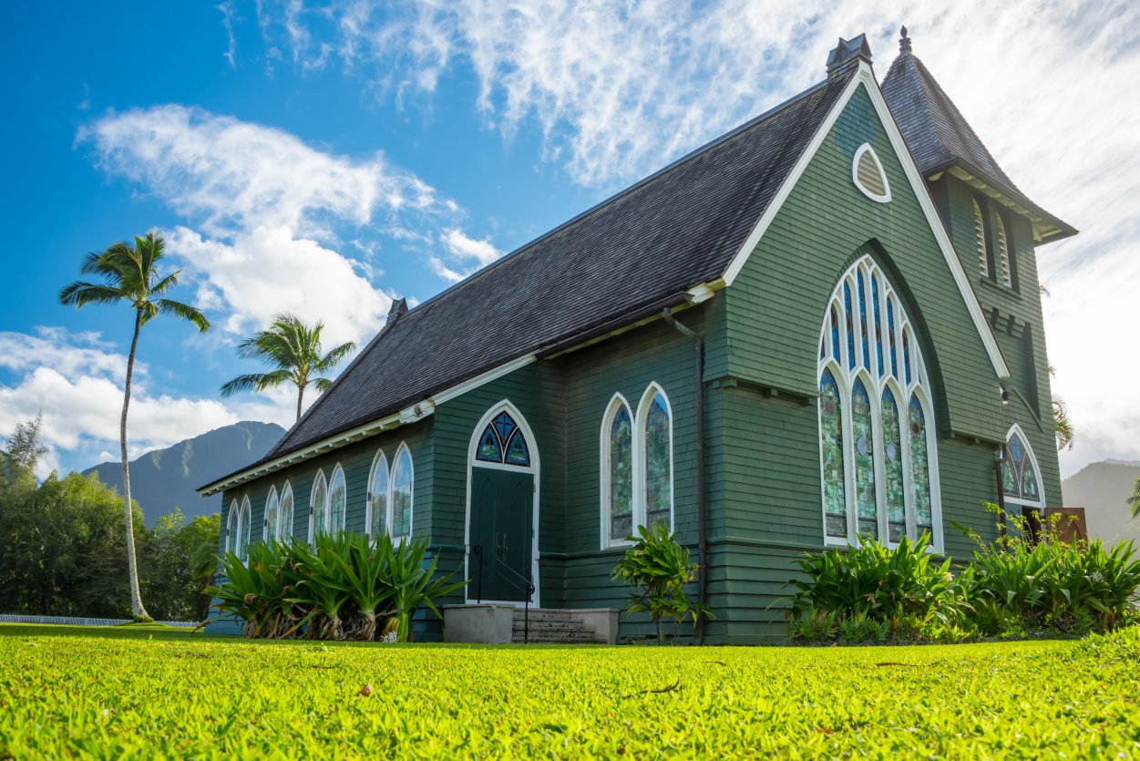Wai`oli Hui`ia Church in Hanalei on Kauai's North Shore