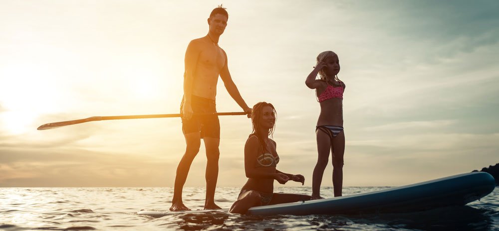 The whole family can have fun on a Hawaiian paddle boarding adventure