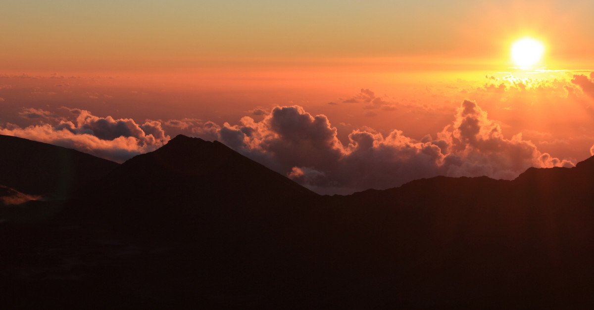 Sunrise over Haleakala Crater