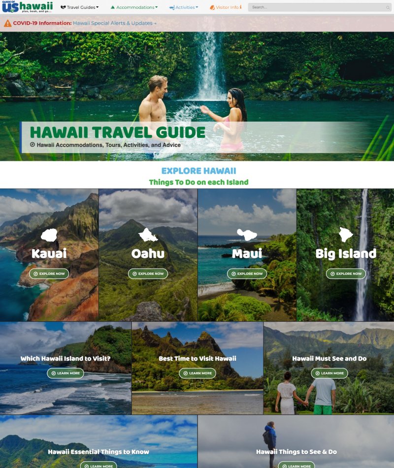 2019 - 2021 HawaiiGuide Website
