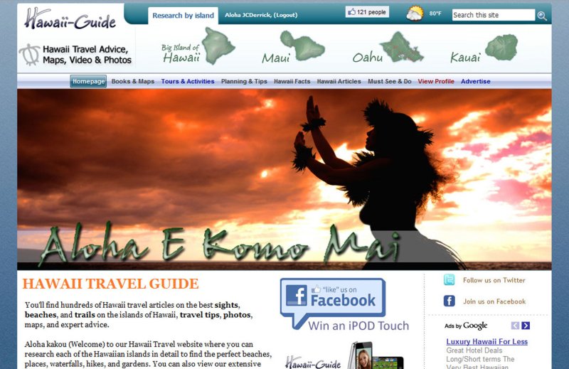 2008 HawaiiGuide Website