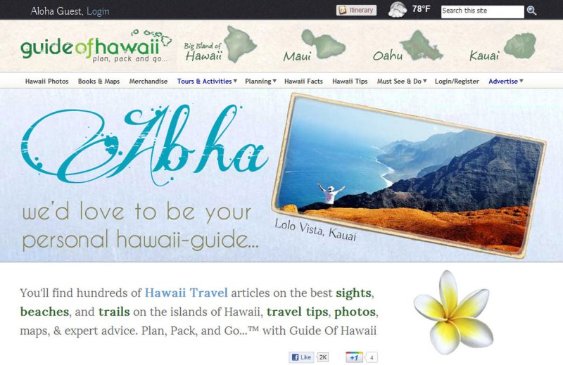 2011 HawaiiGuide Website